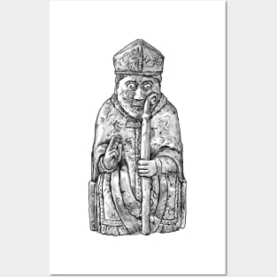 Sacred Moves: The Lewis Chessmen Bishop Design Posters and Art